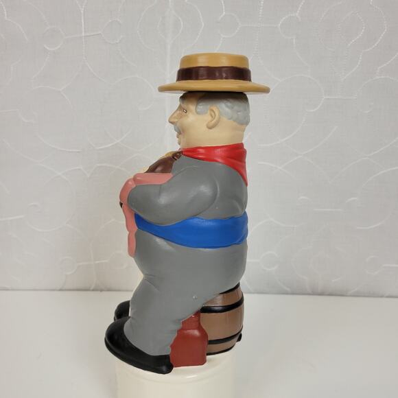 Vintage‎ Hand Painted Alberta's Ceramic Italian Man Wine Liquor Decanter 12" - Picture 11 of 15